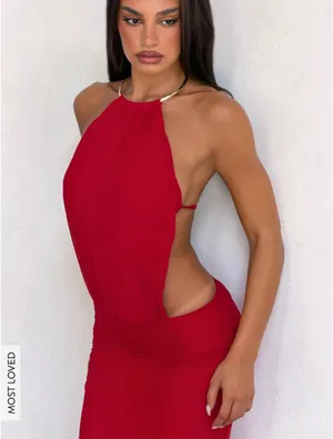 Tiger Mist Evanna Maxi Dress - Red. Size Xs. thumbnail 3