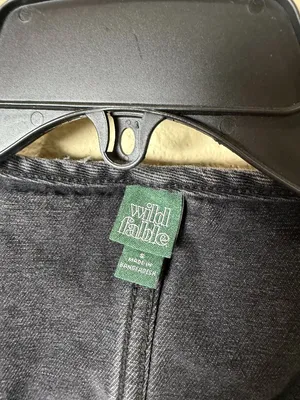 Wild Fable Black Denim Tie Front Vest Top Size Small Distressed Washed Jeans thumbnail 2