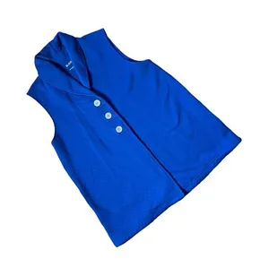 Blair Royal Blue Sleeveless Button-Front Vest Elegant Workwear Top Size‎ M thumbnail 1