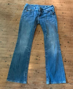 Miss Me sequin boot cut western bling cowboycore 29 jeans thumbnail 1