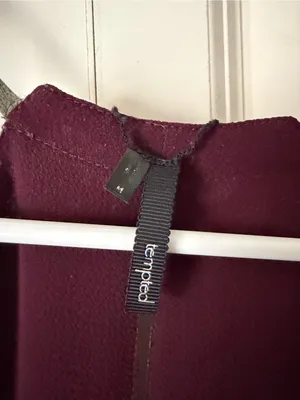 Tempted Burgundy Slip Dress with Olive Straps thumbnail 3