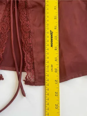 Princess Polly Rust Lace-Trim Tie-Front Blouse thumbnail 7