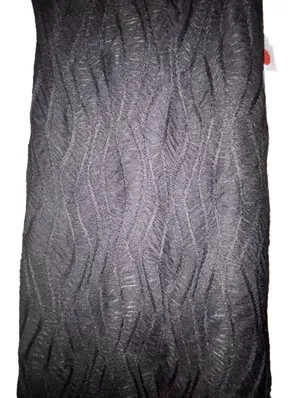 NWT Iris Black Textured Ripple Midi Dress Small thumbnail 3