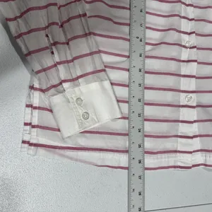 Pendleton Womens Button Down Shirt White Red Stripes Long Sleeve Top Size M thumbnail 10
