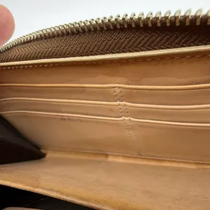 Coach Zip Around Brown Signature C Canvas Leather Wallet thumbnail 6