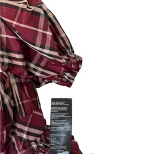 Anthropologie Maeve Red Tartan Plaid Puff Sleeve Mini Dress thumbnail 10