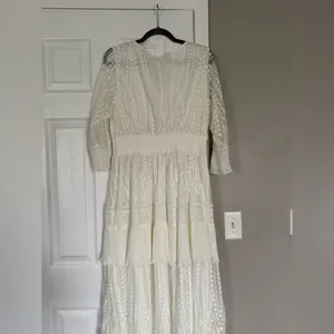 A Beautiful Soul Elegant White Maxi Dress Lace Ruffles thumbnail 10