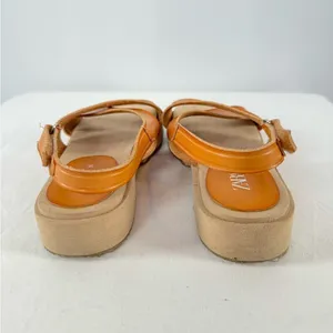 Zara Leather‎ Criss Cross Strap Sandal in Brown Size 6 or 36 thumbnail 6