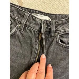 Garage Denim Street Wide Leg Black Distressed Jeans Size 00/23 Y2K thumbnail 11