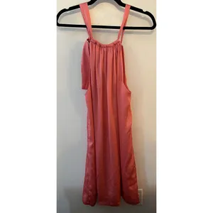 MNG By Mango Dress Women's Coral Halter Sleeveless Satin Lined Size 4 NEW thumbnail 2