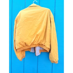 Faconnable Albert Goldberg Mustard Yellow Bomber Jacket Water Repellent Size L‎ thumbnail 7