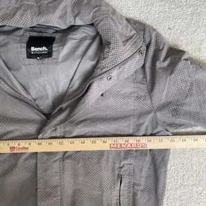 Bench Urbanwear Windbreaker Rain Jacket Coat Full Zip Hooded Gray Size Large thumbnail 10