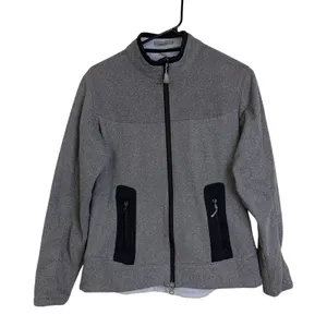 Peter Millar Warmth Jacket Womens Medium Gray Full Zip Fleece Golf Sanctuary thumbnail 1