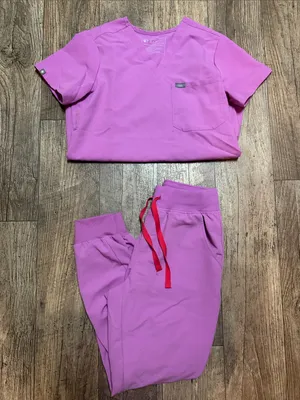 FIGS Pink Cloud 
Two Piece Scrub Set thumbnail 1