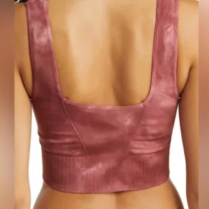 NWT Free People‎ FP Movement Good Karma Square Neck Bra/Tank Cherry Mocha XS/S thumbnail 2