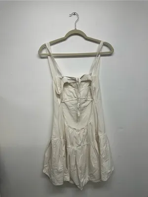 Free People Azasia Mini Dress - Ivory - Open Back - Size L thumbnail 12