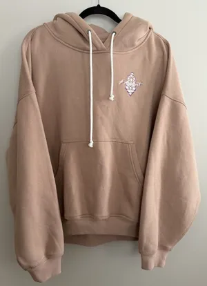 Free People Movement Final Call Logo Hoodie Sand Women's Size Medium thumbnail 1