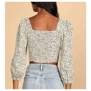 Lulus Even Sweeter Floral Print‎ Crop Top Xsmall thumbnail 4