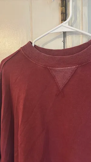 Aerie Red Crewneck Oversized Medium thumbnail 3