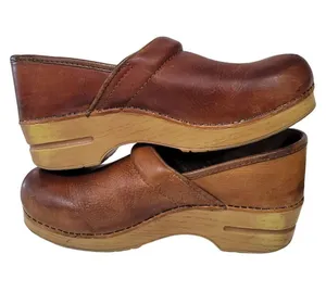 DANSKO Antique Brown Oiled Leather Clogs Size 40 US 9.5-10 thumbnail 2