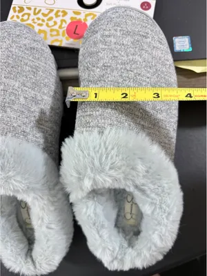 Slippers L 8-9 Gray Jessica Simpson Memory Foam Plush Indoor Outdoor thumbnail 4