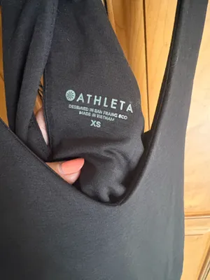 Athleta Black V-Neck tank thumbnail 3