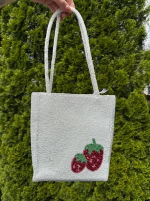 Viral beaded sweet bag White thumbnail 3