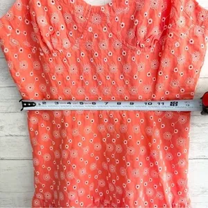 Betsey Johnson Ditsy EYELET BUSTIER MINI DRESS Coral Pink NWT size small thumbnail 11