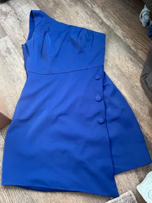 NBD Tere One Shoulder Mini Dress Bright Cobalt Blue Cocktail size XS thumbnail 5