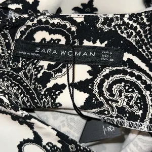 Zara Woman Size L Paisley Short Sleeved Dress thumbnail 11