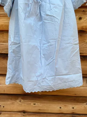 Kourt Light Blue Size S Juliet Cotton Lace Collar Mini Dress Few Moda thumbnail 8