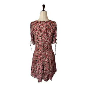 Free People Melanie Dress Women XS Red Floral Mini‎ Boho Cottagecore Festival thumbnail 4
