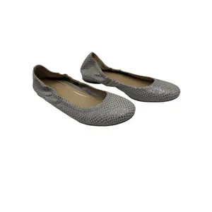 Vionic Alexa Ballet Flats Women 6.5 Gray Leather Lizard Print Orthotic Comfort thumbnail 4