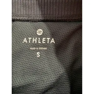 Athleta‎ Womens Black Pleated Athletic Skort Ribbed Waistband Small Pocketed thumbnail 5