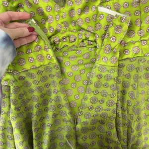 Vtg 60‎ Style Sz 16 Silk Maxi Halter Dress Babydoll Retro Academia Nature Artsy thumbnail 14