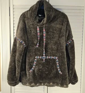 Sundance Womens Mountain Loft‎ Gorpcore Bell Sleeve Loft Fleece Pullover XS thumbnail 1