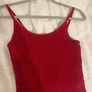 Hollister Red Smocked Women's Tank Top thumbnail 1