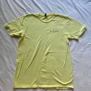 pastel yellow and blue Notre Dame knitting club shirt thumbnail 2