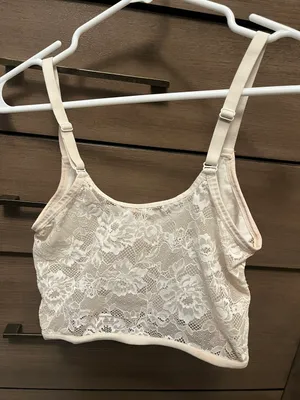 Off White Lace Bralette Size M thumbnail 2