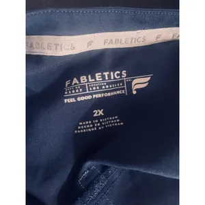 Fabletics Womens Scrub Top Size 2x Performance Navy Medical Nurse Doctor thumbnail 6