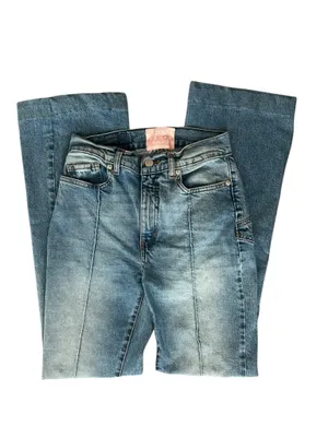 Revice Denim Women’s Venus Flares High Waist Star Rear Flared Jeans in Eclipse Wash 27 thumbnail 4