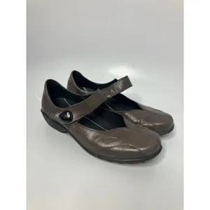 Romika brown leather mary Jane Shoes women's size 38 7.5‎ professional boho thumbnail 2
