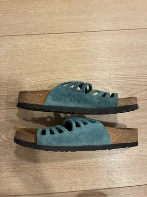 Birkenstock Women’s Granada Leather Teal Slip On Sandal Size 37/6 US thumbnail 3