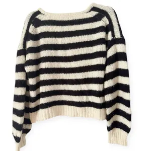 Madewell Ballon Sleeve Pullover Striped Sweater Size Small Alpaca Wool thumbnail 4