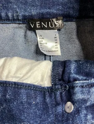 Bleach Acid Wash Belted High Rise Shorts thumbnail 4