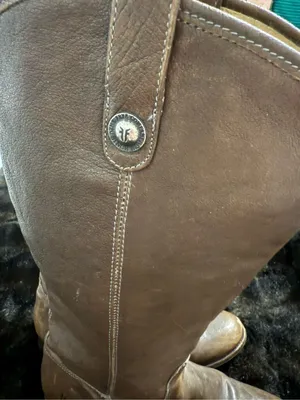 FRYE MELISSA BUTTON BOOTS 10 B leather tall equestrian western horse thumbnail 4