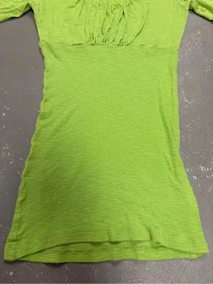 Derek Heart Y2K Lime Green Babydoll Coquette Hannah Montana Shirt Womens Small thumbnail 3