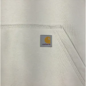 CARHARTT Relaxed-Fit Quarter-Zip Sweatshirt W's Sz M Cream Fleece Inside Cozy thumbnail 6
