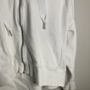 Abercrombie & Fitch Hoodie Womens Medium White Cropped Soft Zip Up Sweatshirt thumbnail 4
