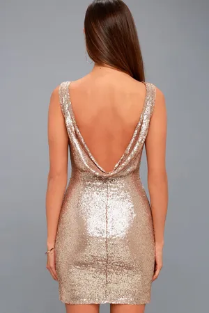 Lulus Gold Sequin Mini Dress thumbnail 3